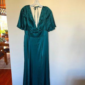 Never worn emerald green formal gown.